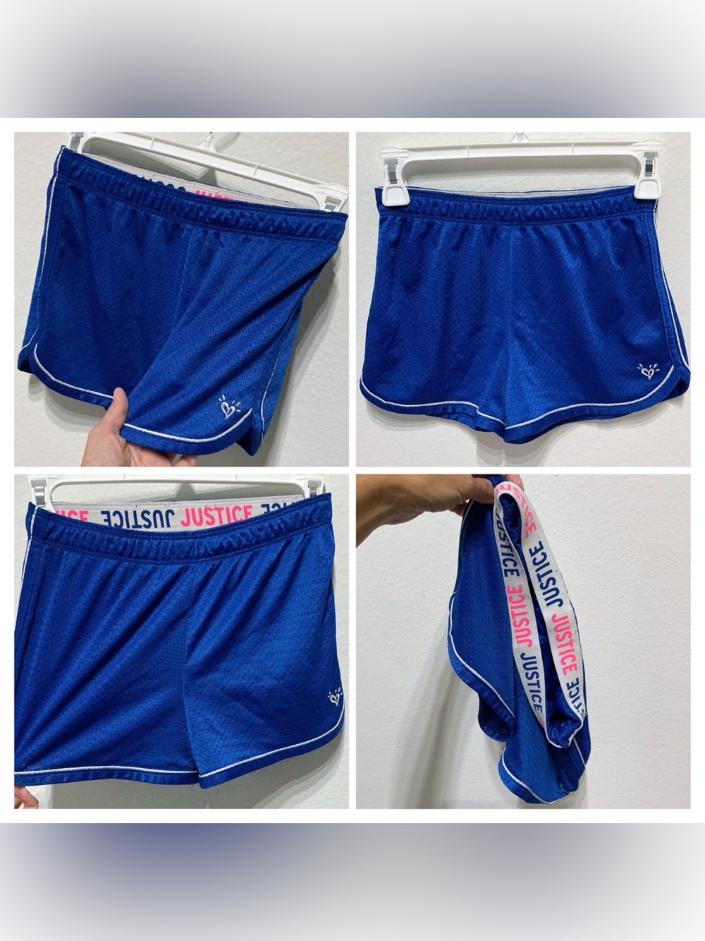 GIRLS JUSTICE MESH GYM SHORTS